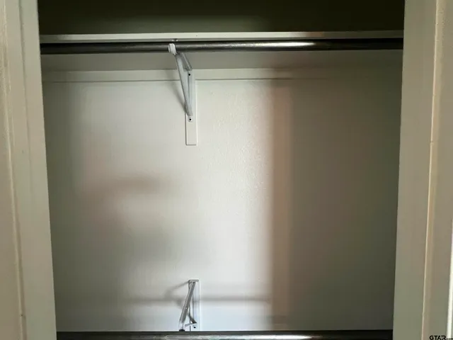 a close view of a closet