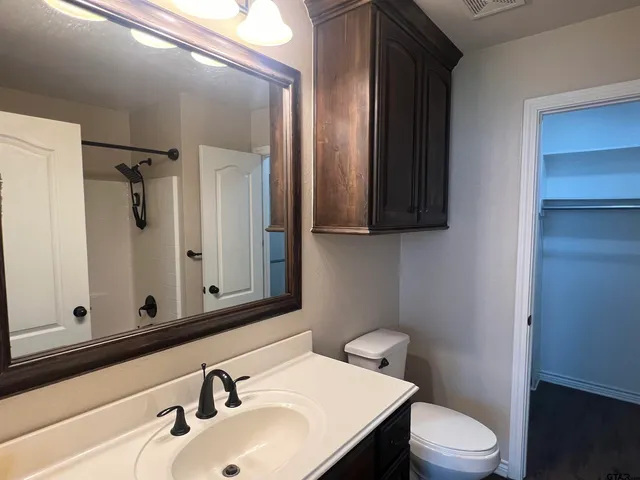 a close view of closet