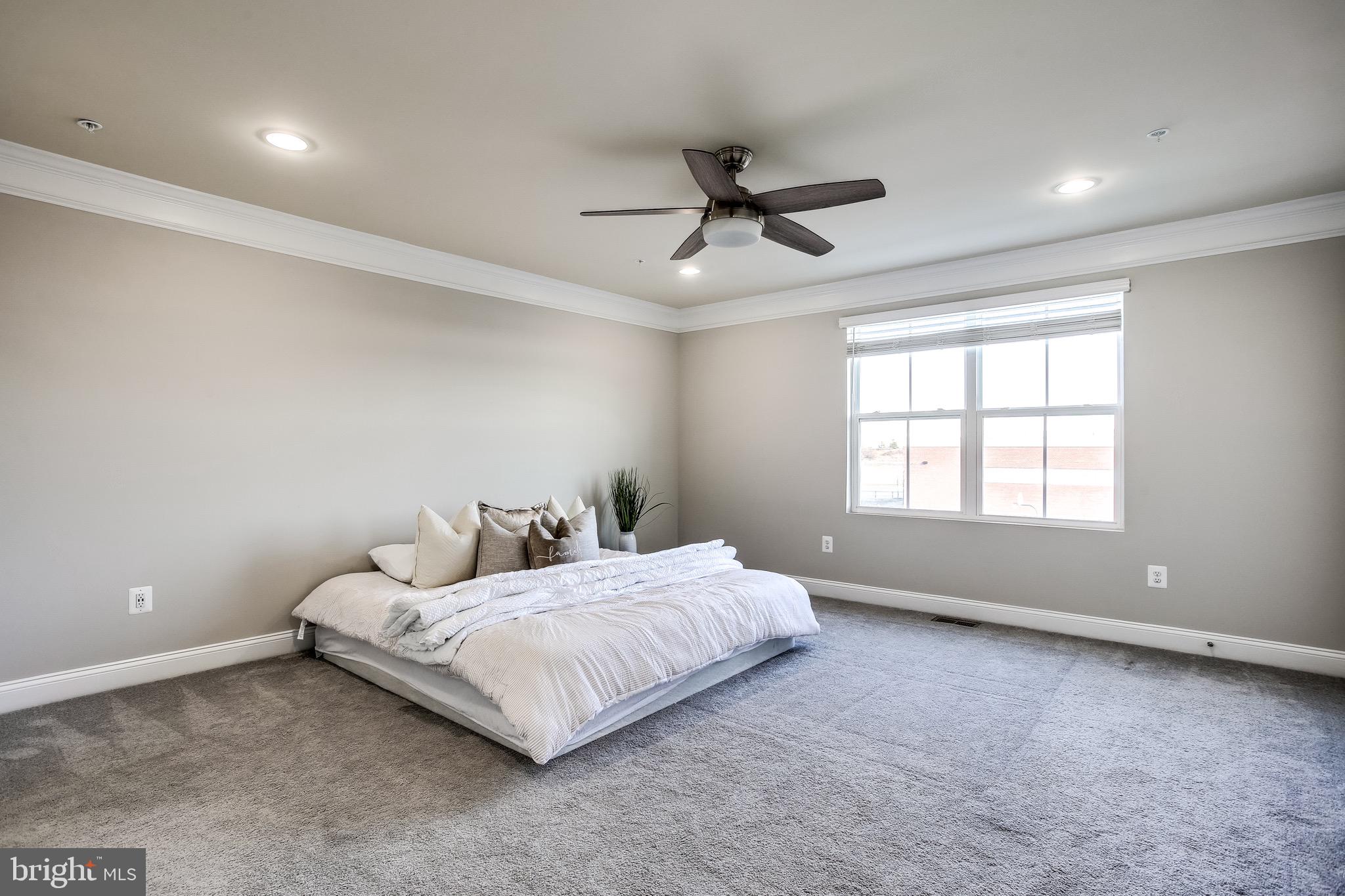 7034 Rackham Way Hanover, MD 21076 - Photo 16 of 42 Owner's Suite | Ceiling Fan | Crown Molding.