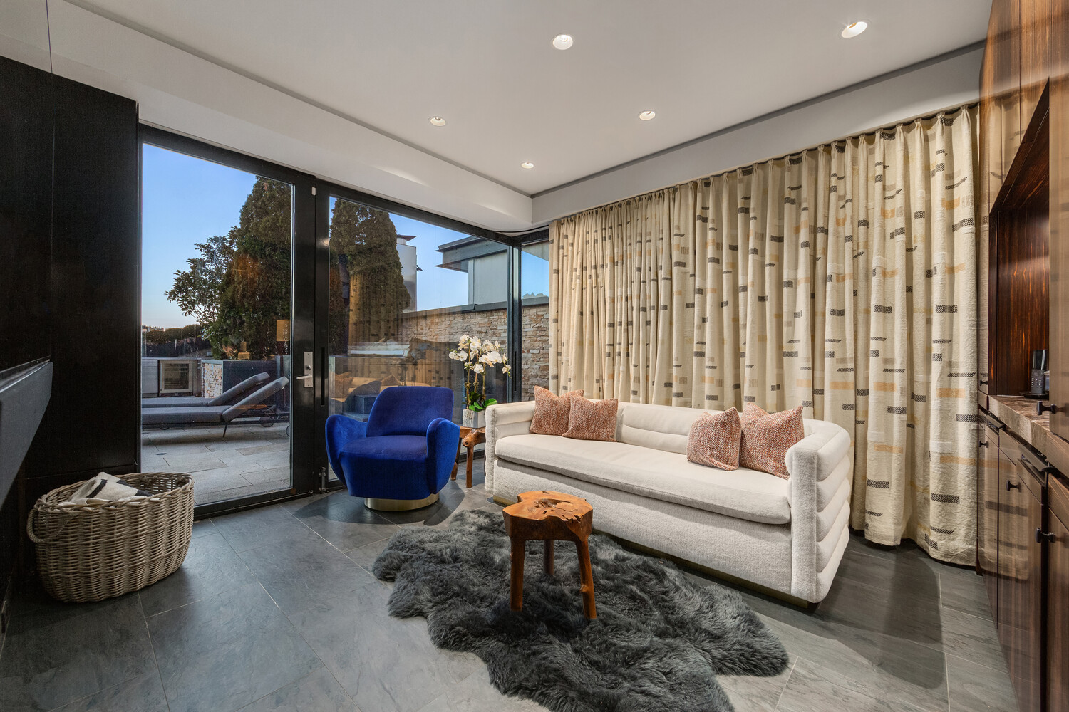 459 West Broadway, Unit PHS Manhattan, NY 10012 - Photo 13 of 17 a living room with furniture or couch and a fireplace