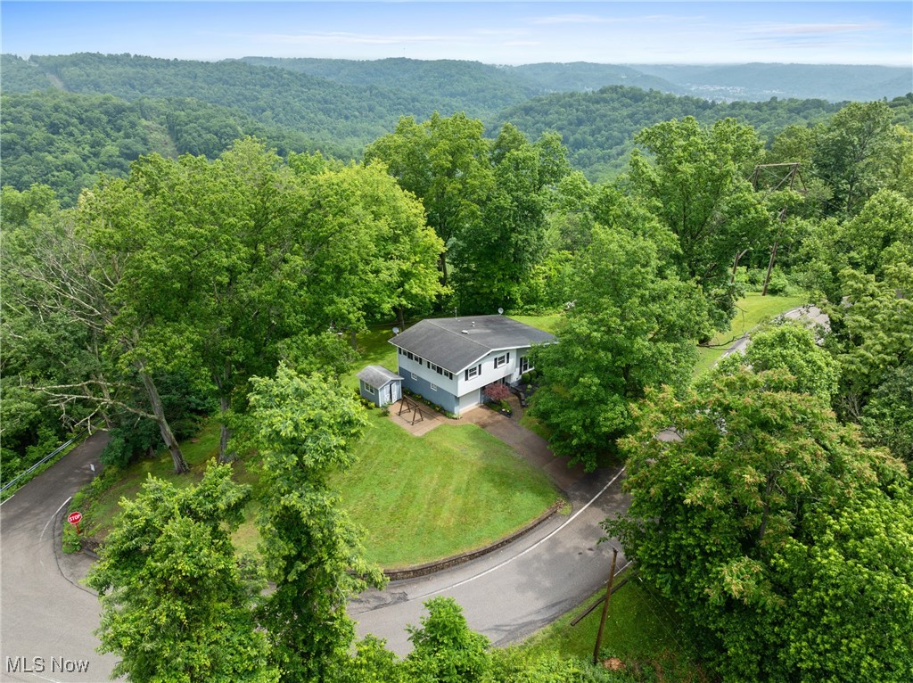 59937 Broadview Road Shadyside, OH 43947 - Photo 33 of 36 Aerial view of property and surrounding area with a forest
