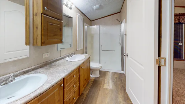 an empty room with fan