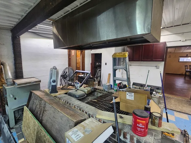 a room with gym equipment