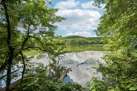 a view of lake from a building