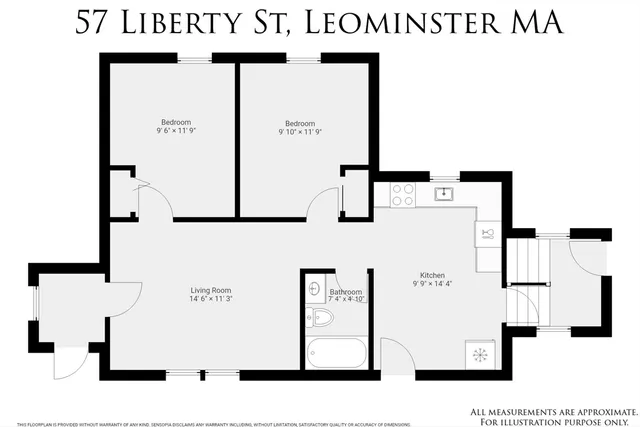 $299,900 | 57 Liberty Street, Unit 2, Leominster, MA 01453