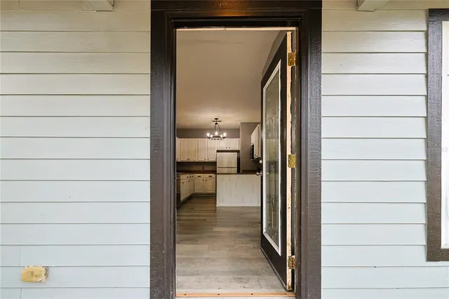 a view of room and front door