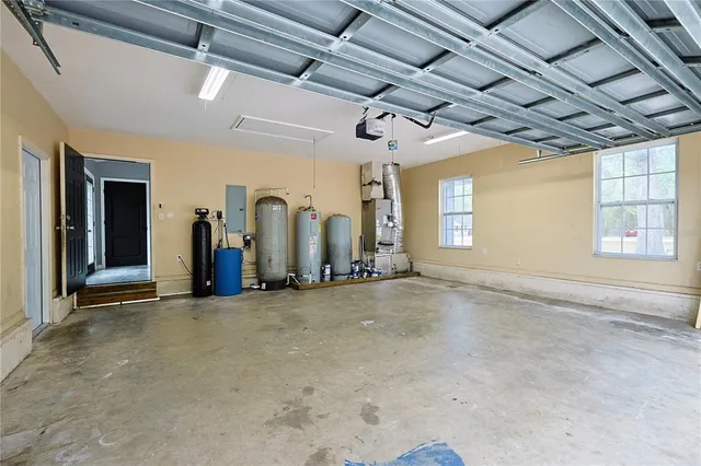 a front view of a house with a garage