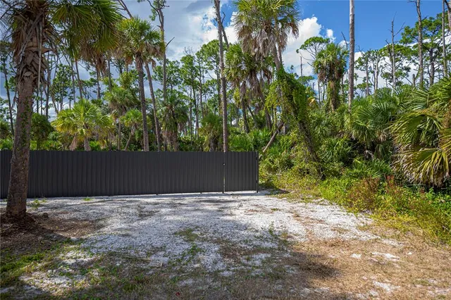 a backyard of a house