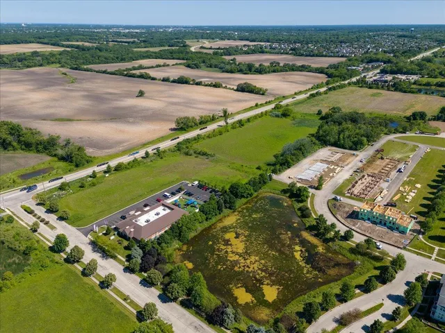 an aerial view of a city