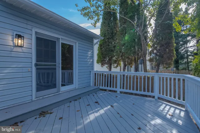 a view of deck and wooden floor