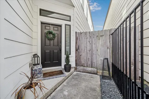 a view of front door and porch