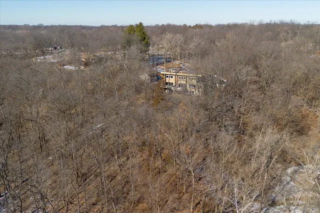 a view of a yard with mountain view