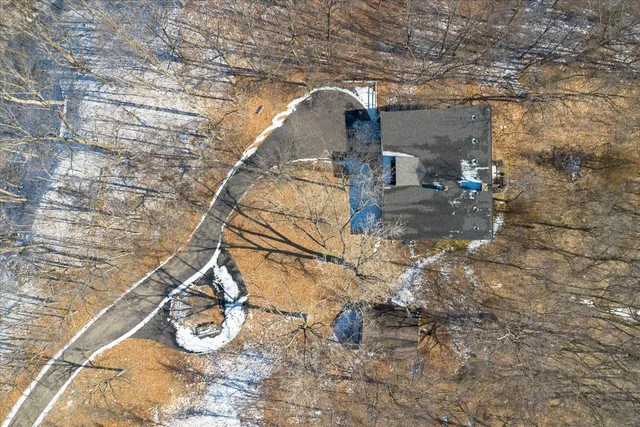 a view of backyard of house