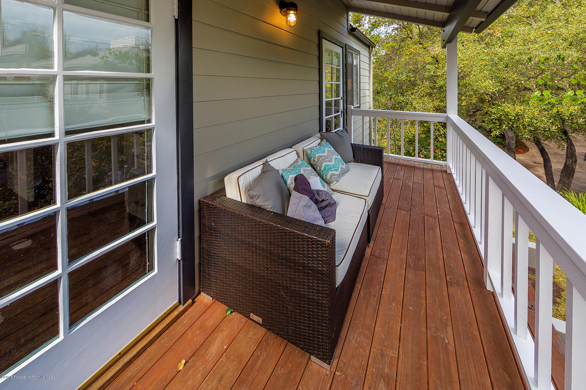 1280 Afton Street Pasadena, CA 91103 - Photo 24 of 39 a balcony with wooden floor