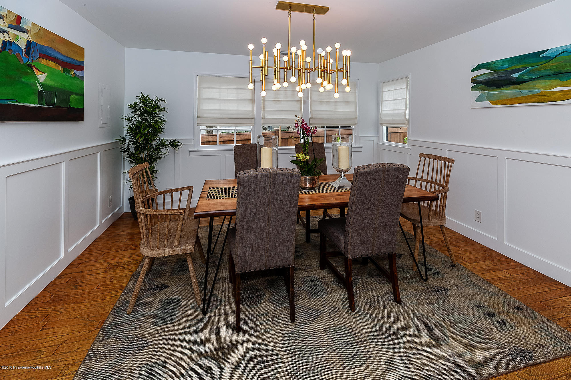 1280 Afton Street Pasadena, CA 91103 - Photo 5 of 39 a view of a dining room with furniture window and wooden floor