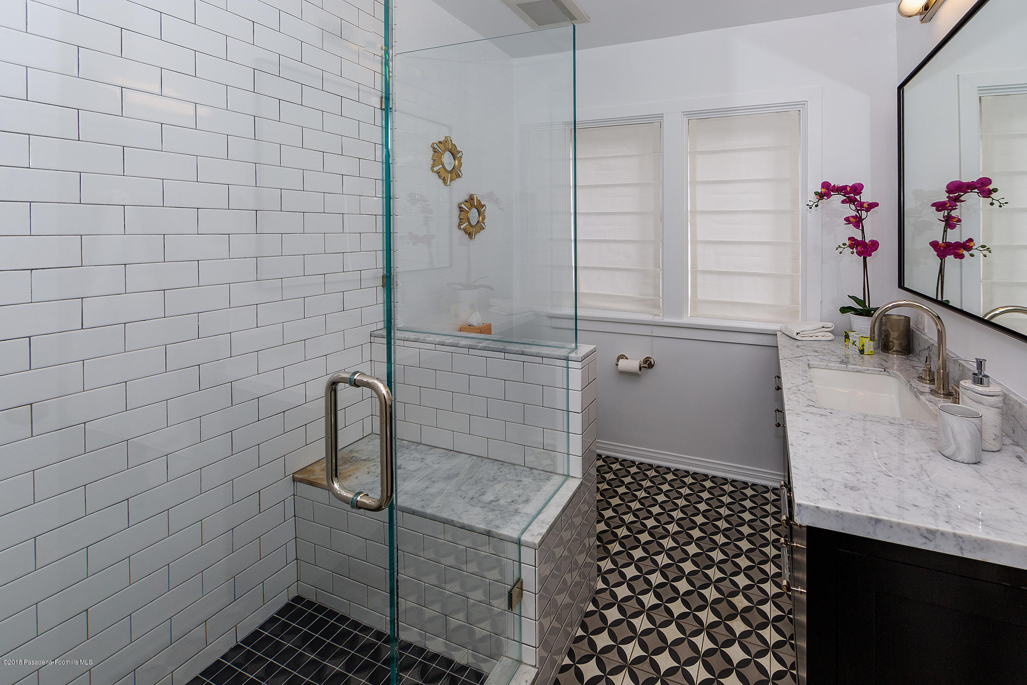 1280 Afton Street Pasadena, CA 91103 - Photo 10 of 39 a bathroom with a sink toilet and shower