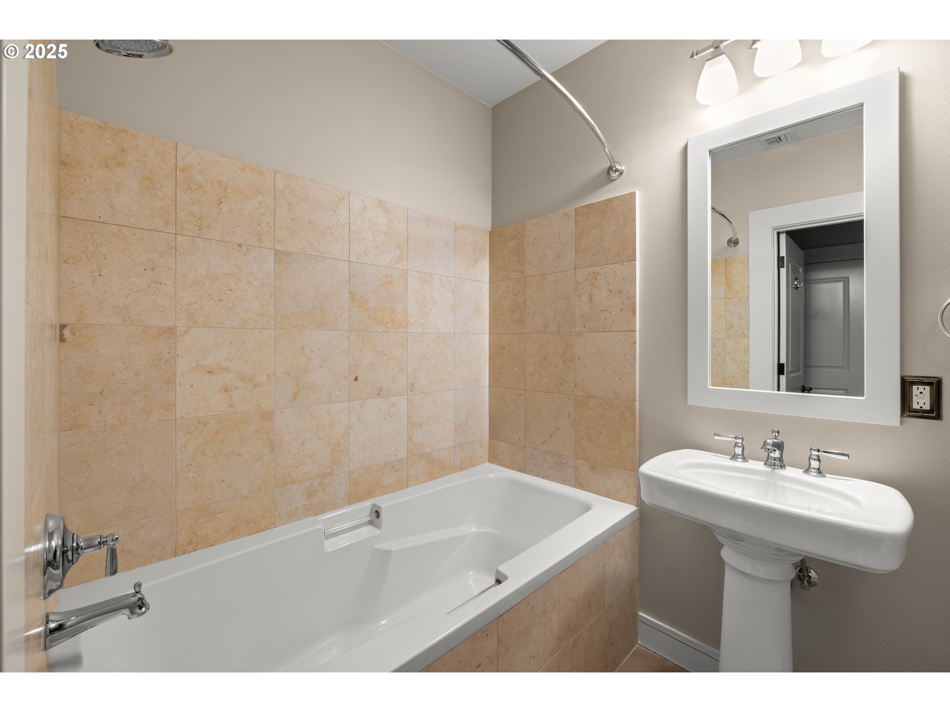 527 2nd Street Lake Oswego, OR 97034 - Photo 18 of 29 a bathroom with a sink mirror and a bathtub