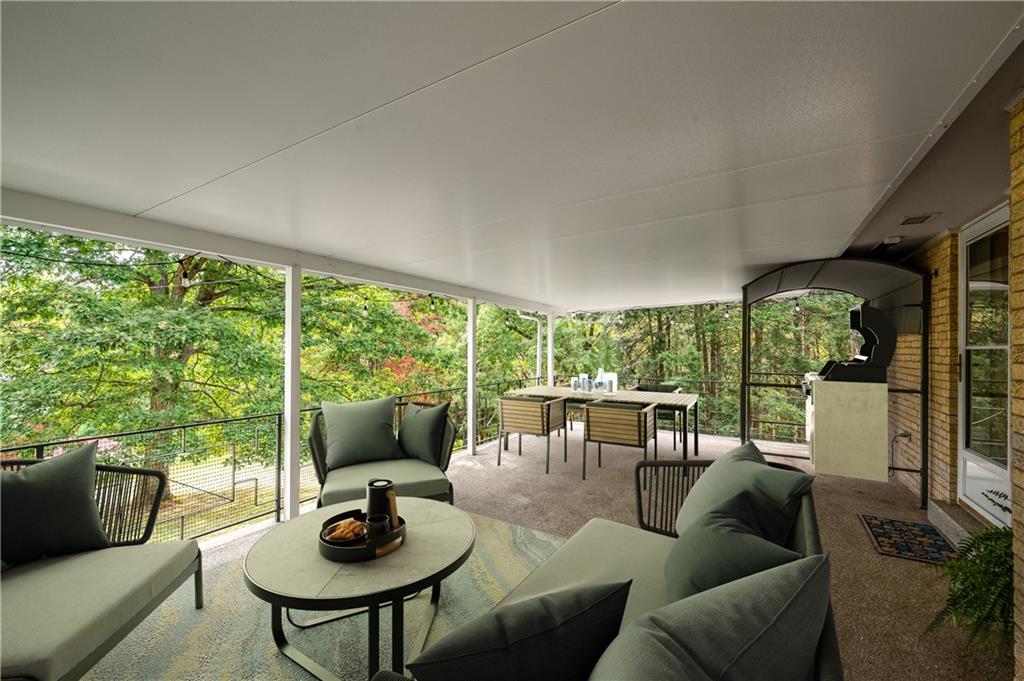 424 Brooks Road Wexford, PA 15090 - Photo 36 of 46 a living room with furniture and a floor to ceiling window