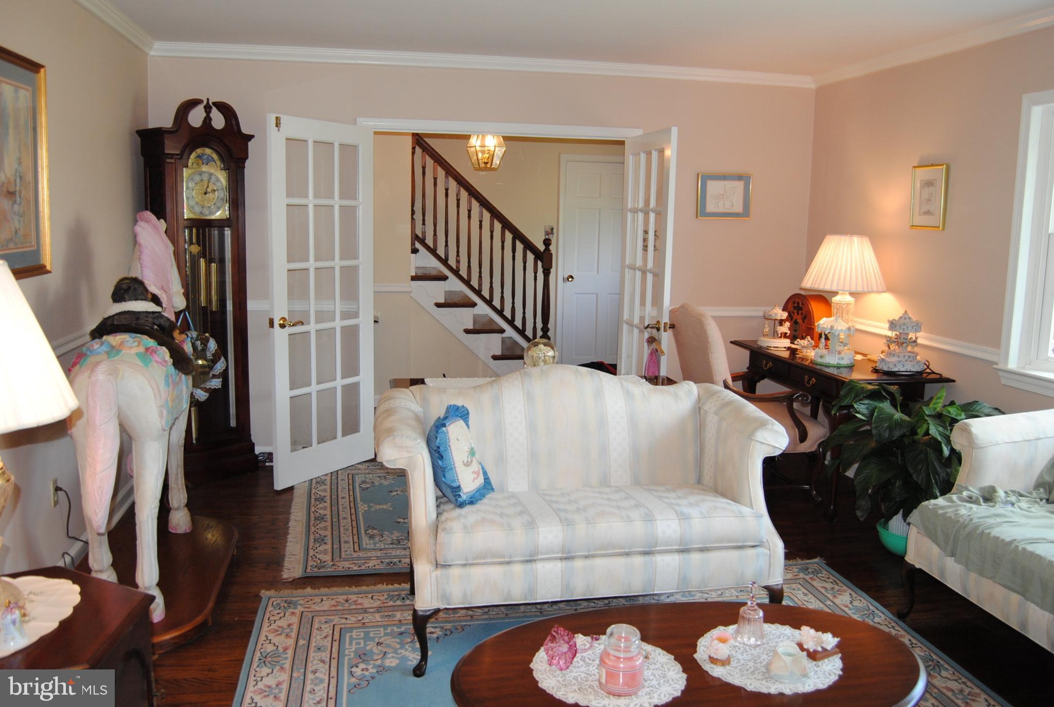 716 Meadowlark Road Norristown, PA 19403 - Photo 4 of 23 Living Room with French doors