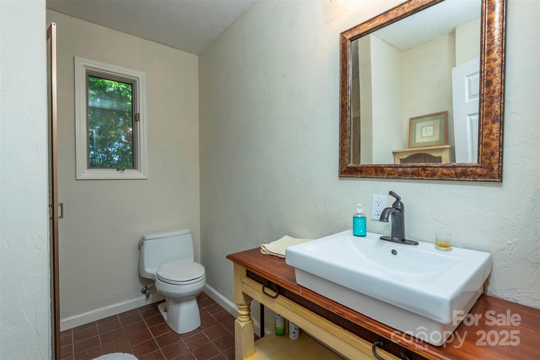10 Chestnut Ridge Road Mills River, NC 28759 - Photo 22 of 47 a bathroom with a toilet a sink and mirror