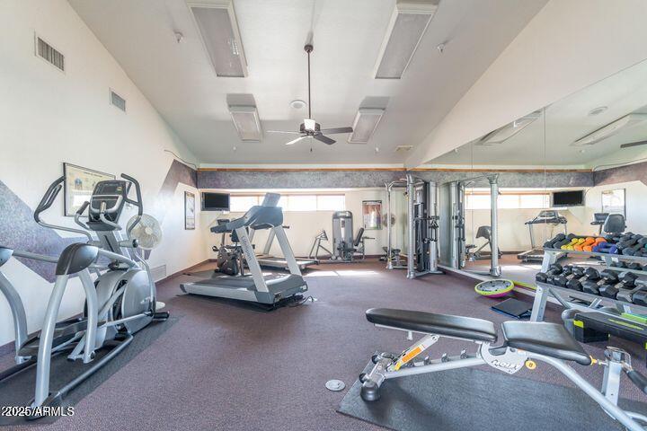 5830 East McKellips Road, Unit 139 Mesa, AZ 85215 - Photo 49 of 53 a view of a room with gym equipment