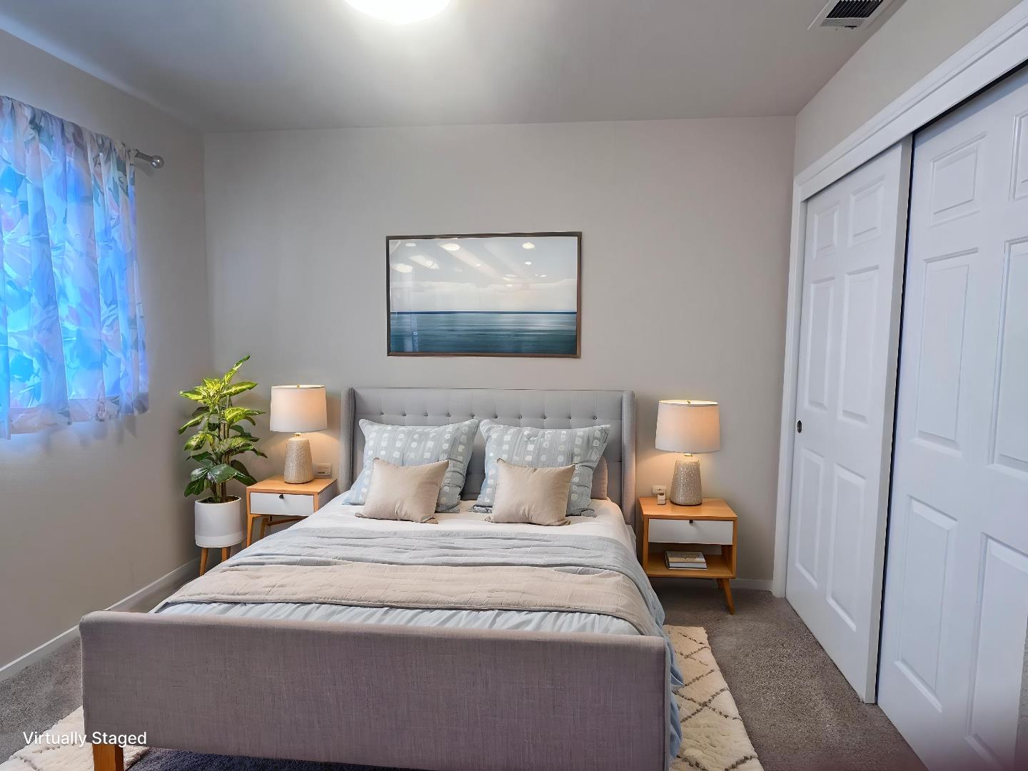 110 Whits Road Mountain View, CA 94040 - Photo 8 of 33 a bedroom with a bed and a potted plant