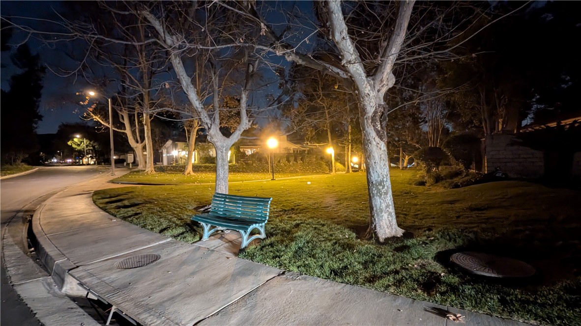 718 Vía La Paloma Riverside, CA 92507 - Photo 28 of 29 Night time green belt / walkway