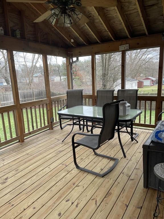 54 Charme Road Billerica, MA 01821 - Photo 7 of 23 a view of balcony with wooden floor and outdoor seating