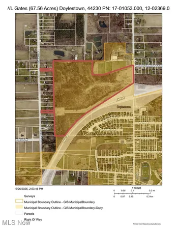 $1,689,000 | V/l Approx 67.56-ac V/l Approx 67.56-ac Gates Street, Doylestown, OH 44230