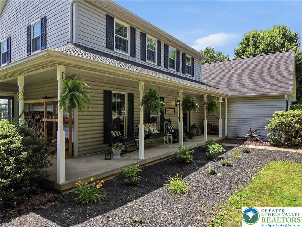 890 Lahr Road Nazareth, PA 18064 - Photo 64 of 71 A welcoming covered front porch creates an inviting entrance to this charming residence.