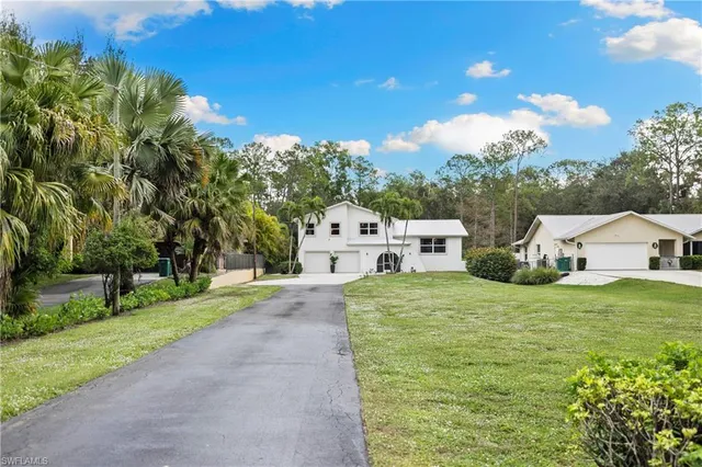 a house view with a garden space