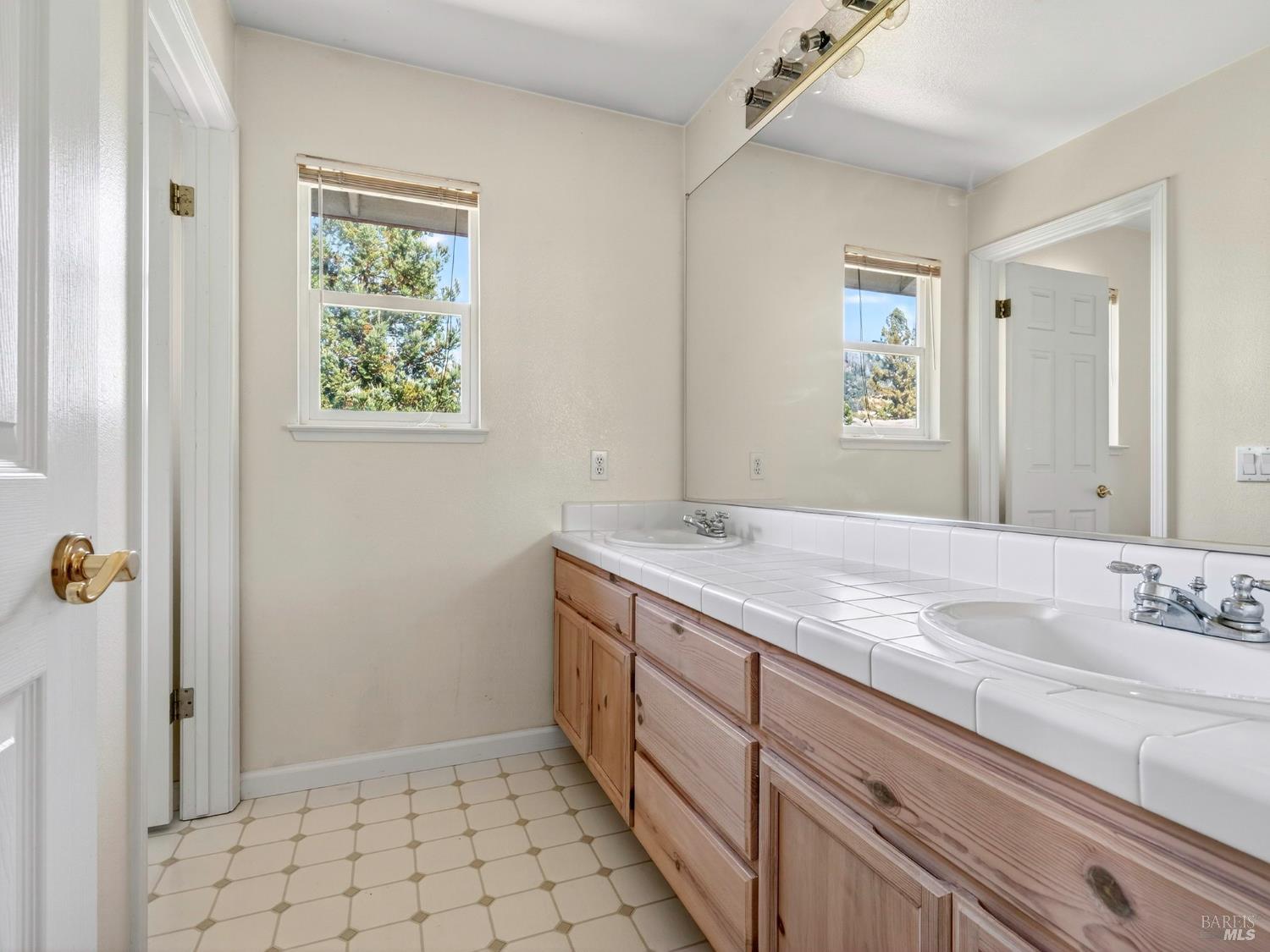 5794 Owl Hill Avenue Santa Rosa, CA 95409 - Photo 35 of 56 a bathroom with a sink and a mirror