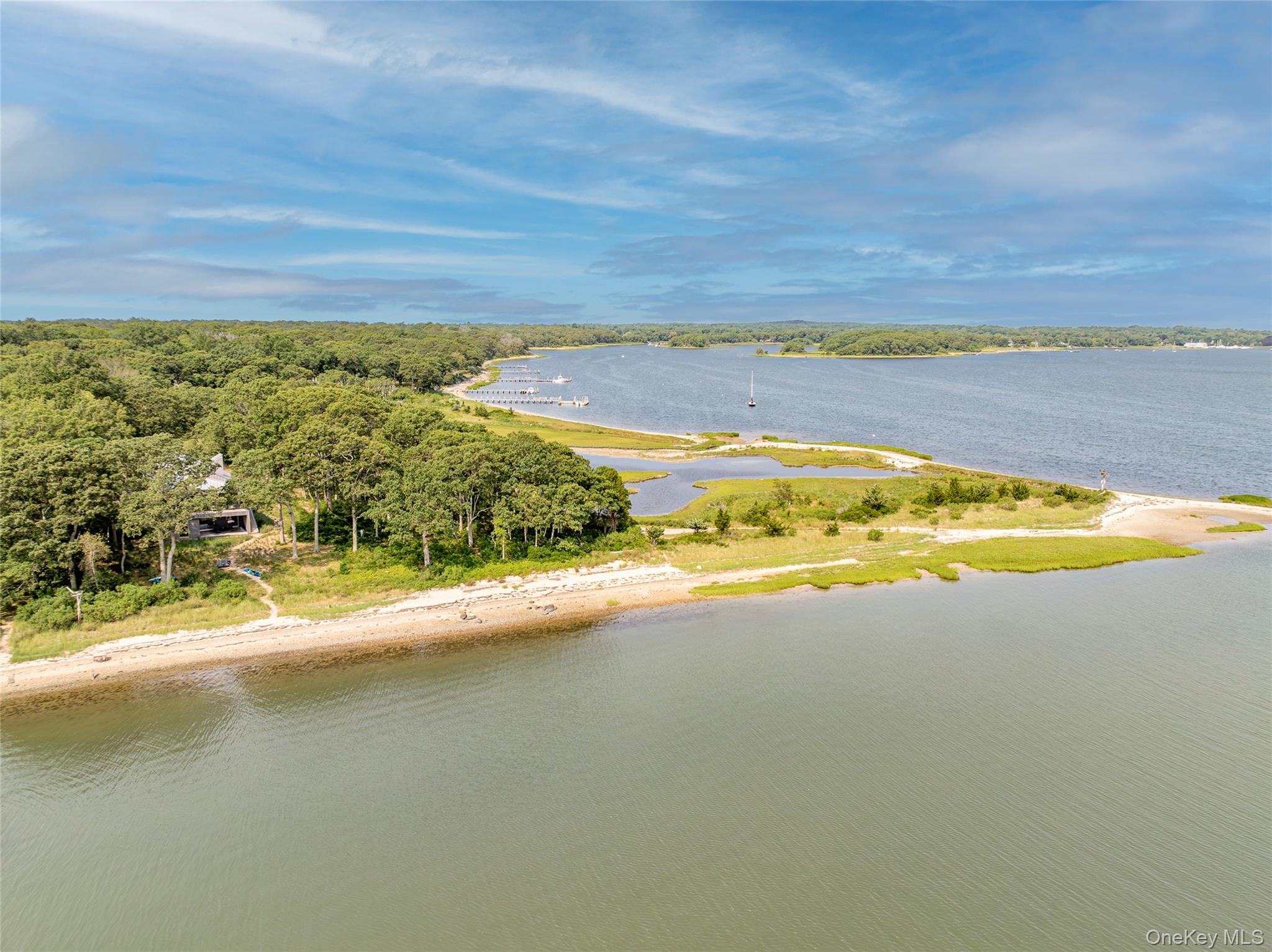 47 L South Ferry Road Shelter Island, NY 11964 - Photo 33 of 35 Aerial view of a nearby body of water