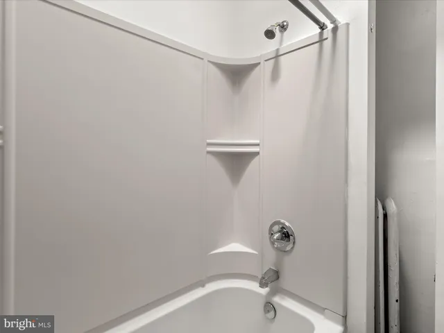 a bathroom with a shower and a bathtub