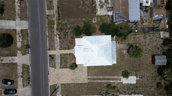 an aerial view of a city