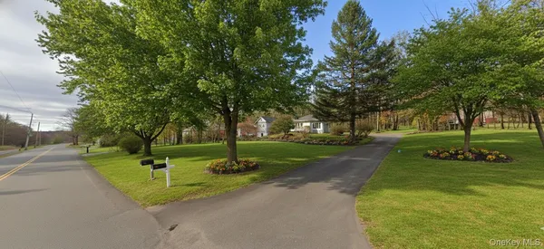 a view of a park with tree s