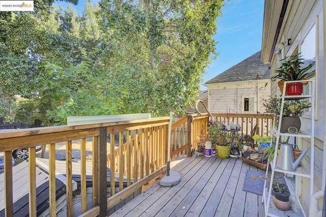 a view of balcony with deck