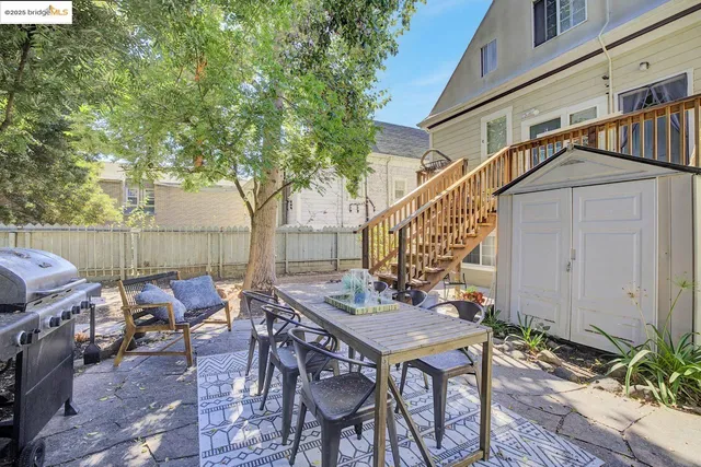 a outdoor space with furniture