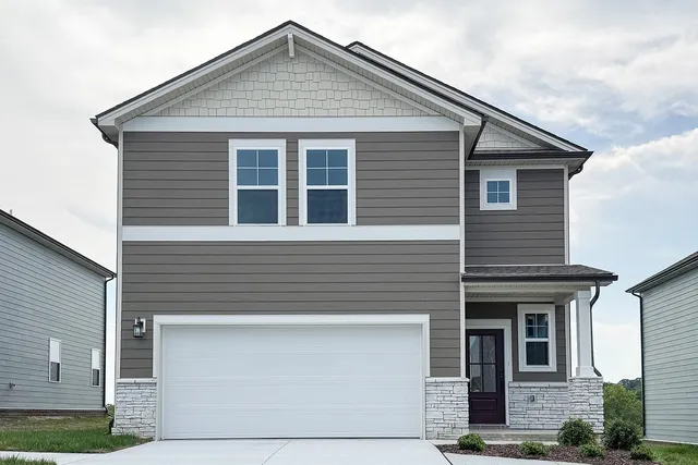 a front view of a house