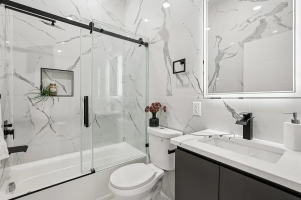 a room with furniture and rug