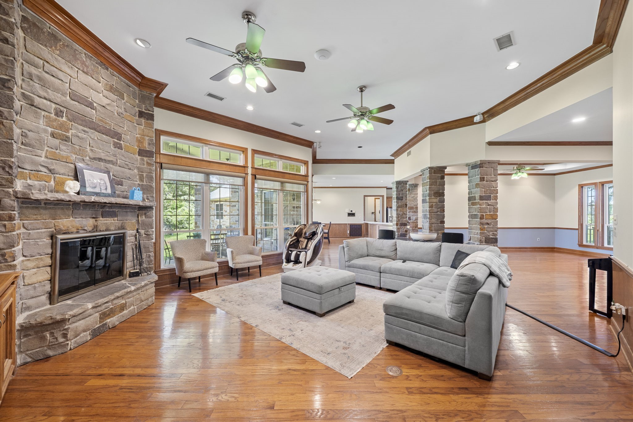 35111 Tompkins Road Hempstead, TX 77445 - Photo 8 of 50 a living room with furniture fireplace and a large window