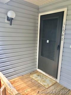 a view of wooden door