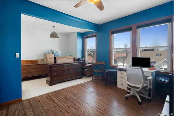 a room with furniture and window