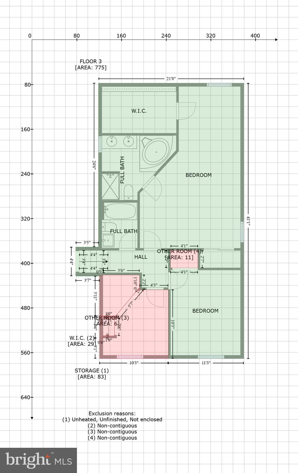 3521 Cabot Road Randallstown, MD 21133 - Photo 42 of 43 GLA Floor Plan