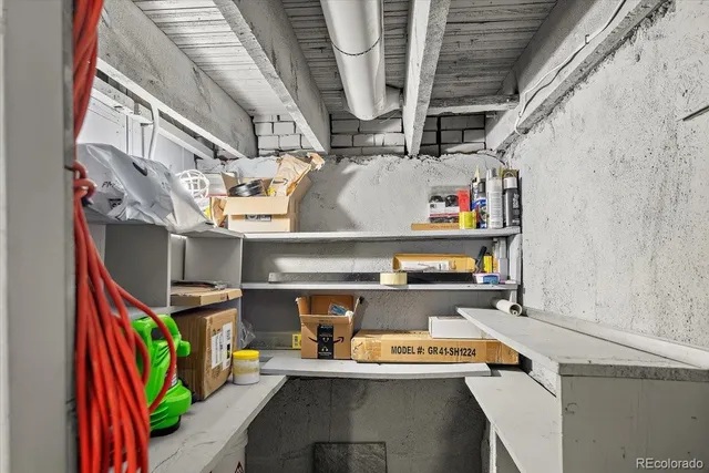 a view of storage and utility room