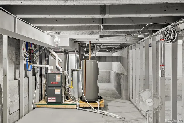 a view of a room with wooden walls