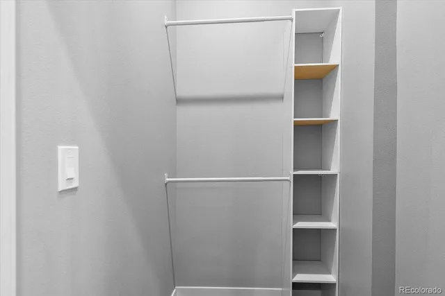 a close view of closet