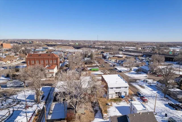 an aerial view of a city