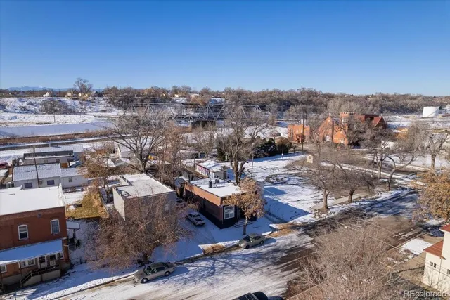 an aerial view of a city