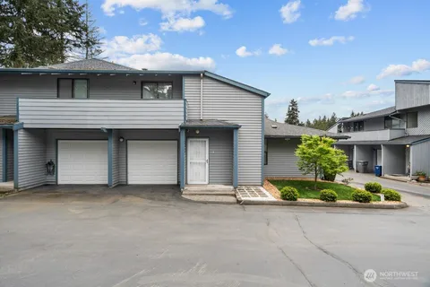front view of a house with a garage